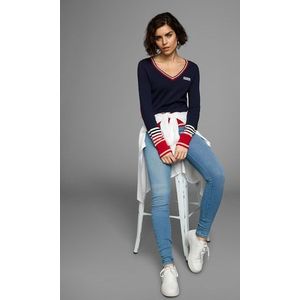 KangaROOS V-Ausschnitt-Pullover, im tollen Streifen-Farb-Mix