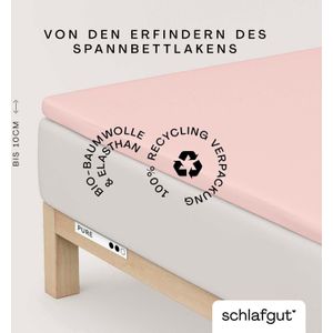 Schlafgut Spannbettlaken »PURE TOPPER in Gr. 90x200, 140x200 oder 180x200 cm, Laken für Topper«, aus 100% Bio-Baumwolle, für Matratzen bis 10 cm Höhe, Bettlaken