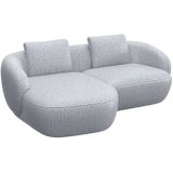 FLEXLUX Wohnlandschaft »Torino, rund, L-Form, Sofa-Ecke mit Recamiere, Longchair-Sofa«, Modernes, organisches Sofa-Design, Kaltschaum, Wellenunterfederung