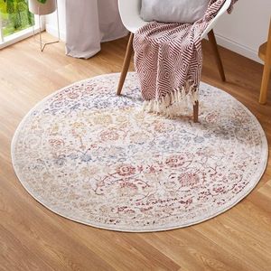 LUXOR living Teppich »Rocco«, rund, 11 mm Höhe, Vintage-Look, florales Design, Wohnzimmer, Schlafzimmer