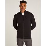 Calvin Klein Stehkragenpullover »COTTON SILK BLEND ZIP JACKET«, mit Logoprint