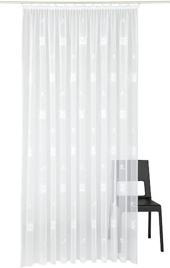 Weckbrodt Gardine »Alexa«, (1 St.), Jacquard, strukturiert,halbtransparent, Allover,Motiv, Bleiband, Store