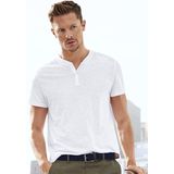 H.I.S Kurzarmshirt, (Packung, 2), mit Henleykragen aus strukturierter Baumwoll-Qualität