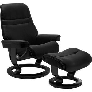 Stressless® Relaxsessel »Sunrise«, (Set, Relaxsessel mit Hocker), mit Classic Base, Größe S, Gestell Schwarz