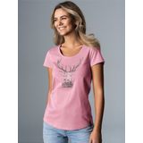 Trigema T-Shirt »TRIGEMA T-Shirt Glitzer-Hirsch«, (1 tlg.)