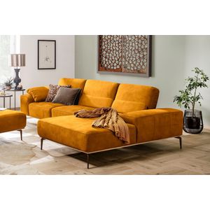 W.SCHILLIG Ecksofa »run, Designsofa mit tollem Sitzkomfort, bequem, L-Form«, mit Holzsockel, Füße in Bronze pulverbeschichtet, Breite 319 cm