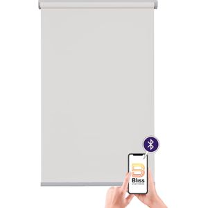sunlines Elektrisches Rollo »Las Vegas«, verdunkelnd, Verdunkelung, mit Bohren, freihängend, appgesteuert via Bluetooth, mit Motor und Akku, silberner Fallstab
