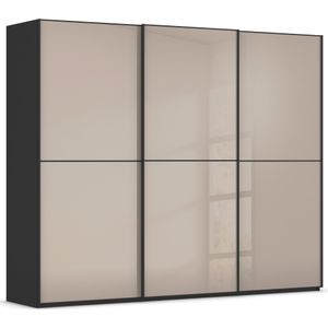 rauch Schwebetürenschrank »Kleiderschrank Schrank Garderobe Schlafzimmerschrank SCALE-DUO«, edle zweigeteilte Türen Glas-Front mit 3 Zierleisten MADE IN GERMANY