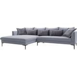 exxpo - sofa fashion Ecksofa »Piazza, elegant und edel, Designsofa mit tollem Sitzkomfort,«, (2 St.), Longchair Ecke in hochwertiger Verarbeitung, Stellmaße 321x187cm