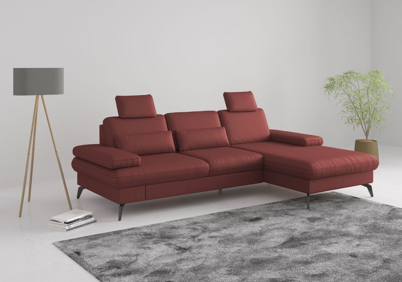 sit&more Ecksofa »Morris L-Form, inkl. Sitztiefenverstellung«, wahlweise mit Armteilverstellung, Bettfunktion & Bettkasten