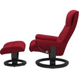 Stressless® Relaxsessel »View«, (Set, Relaxsessel mit Hocker), mit Classic Base, Größe S,Gestell Schwarz
