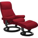 Stressless® Relaxsessel »View«, (Set, Relaxsessel mit Hocker), mit Classic Base, Größe S,Gestell Schwarz