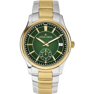 Jacques Lemans Quarzuhr »Derby«, Armbanduhr, Herrenuhr, Edelstahlarmband, analog, Tag, kleine Sekunde