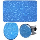 Sanilo Badaccessoire-Set »Tautropfen Blau«, (Komplett-Set, 3 tlg.), bestehend aus WC-Sitz, Badteppich und Waschbeckenstöpsel