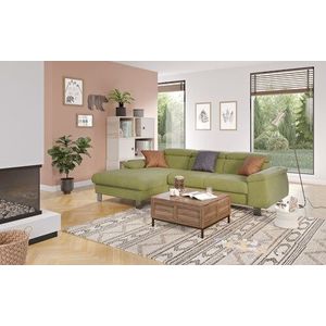 COTTA Ecksofa Komaris, Ecksofa, wahlweise mit RGB-LED-Beleuchtung und Bettfunktion/Bettkasten