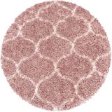 Ayyildiz Teppiche Hochflor-Teppich »SALSA 3201«, rund, 50 mm Höhe, Pflegeleicht / Strapazierfähig / Shaggy/ Wohnzimmer