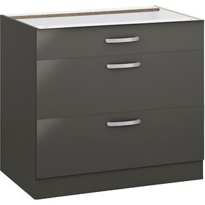 wiho Küchen Unterschrank »Kansas«, 90 cm breit, mit 2 großen Auszügen ohne Arbeitsplatte