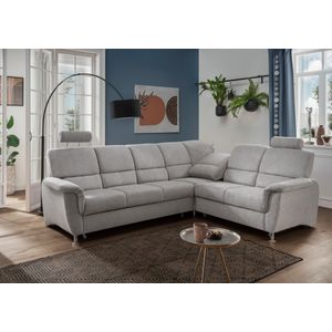 Home affaire Ecksofa »Pisa L-Form, mit Schlaffunktion, Stauraum, 2x h�öhenverstellbare«, Kopfstützen und Relaxfunktion im Eckelement