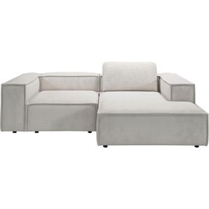 Places of Style Ecksofa »Watertown, kompakte L-Form, 246 cm breite für kleinere Räume«, modernes Ecksofa mit Feincordbezug, platzsparend & bequem