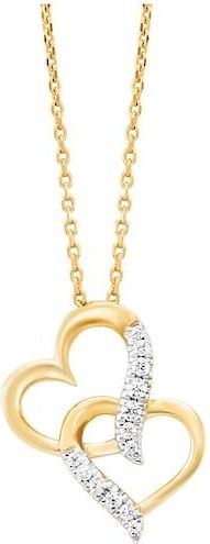 Julie Julsen Kette mit Anhänger »925/- Sterling Silber rhodiniert/vergoldet Herz 13 Zirkonia«