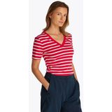 Tommy Hilfiger T-Shirt »SLIM CODY V-NK SS«, mit Logostickerei