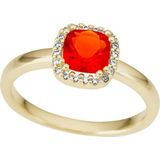 Firetti Fingerring »Schmuck Geschenk Gold 333 Damenring Goldring Edelstein«, mit Brillanten - mit Feueropal