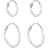 Kuzzoi Paar Creolen »Herren Creolen Basic (4 tlg) 925 Silber«