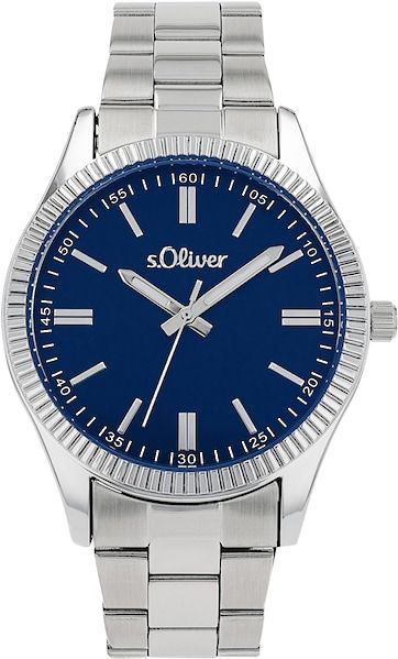 s.Oliver Quarzuhr, Armbanduhr, Damenuhr, Herrenuhr, Edelstahlarmband