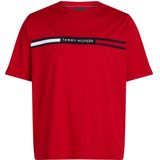 Tommy Hilfiger Big & Tall Rundhalsshirt »BT-HILFIGER CHEST INSERT TEE-B«, in Großen Größen, Logostickerei
