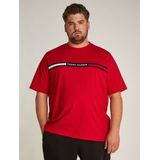 Tommy Hilfiger Big & Tall Rundhalsshirt »BT-HILFIGER CHEST INSERT TEE-B«, in Großen Größen, Logostickerei