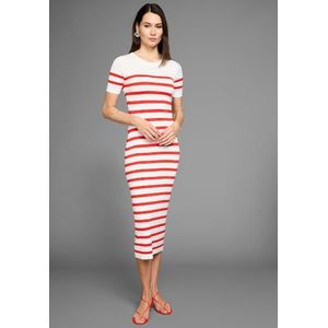 HECHTER PARIS Strickkleid, wadenlang, modern, aus Viskosemischung, Kurzarm