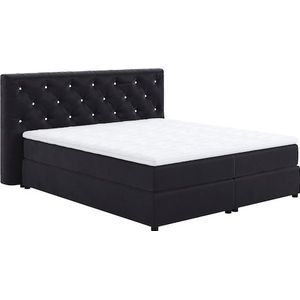 COTTA Boxspringbett »Castle«, mit Strasssteinen im Kopfteil, inkl. Topper