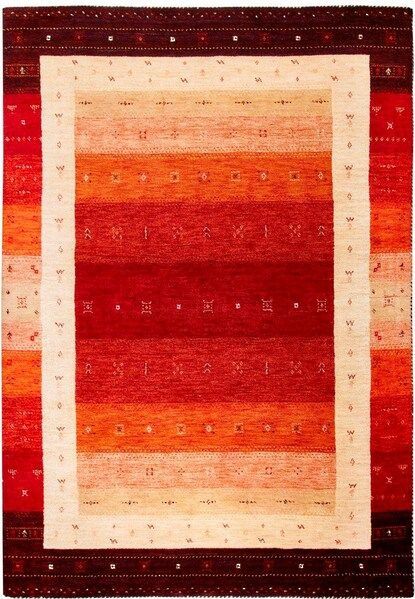 Dekowe Wollteppich »Kelly«, rechteckig, 13 mm Höhe, Handgewebt, Kurzflor, Orient-Optik, reine Wolle