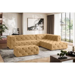 Places of Style Ecksofa »FOLLINA«, L-Form, mit klassischer Chesterfield-Knopfheftung