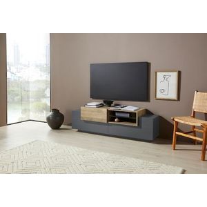 INOSIGN Lowboard »Coro,Lowboard,TV-Kommode,TV-Möbel,TV-Bank«, mit 2 Klappen, 1 Tür, 1 Glasboden, Breite 160