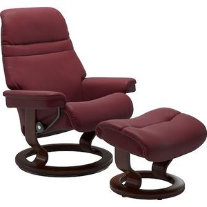Stressless® Relaxsessel »Sunrise«, (Set, Relaxsessel mit Hocker), mit Classic Base, Größe M, Gestell Braun