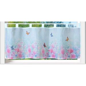 Weckbrodt Scheibengardine »Capri«, (1 St.), Voile, halbtransparent, bedruckt, HxB 45x120cm, Gardine, Store