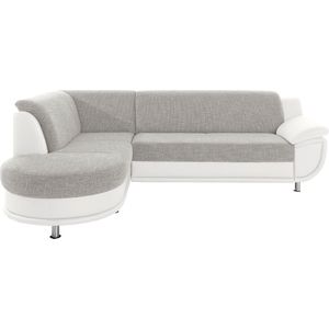 TRENDMANUFAKTUR Ecksofa »Rondo 3, zeitlos und bequem, Materialmix, breite Armlehnen, L-Form«, wahlweise mit Federkern für mehr Komfort, wahlweise mit Bettfunktion