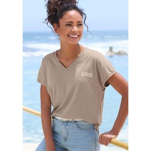 Elbsand V-Shirt, mit Logoprint, Kurzarmshirt, Basic