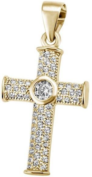 Firetti Kettenanhänger »Schmuck Geschenk Silber 925 Halsschmuck Anhänger Kreuz«, mit Zirkonia (synth.)