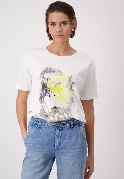 Monari Rundhalsshirt, mit Frontprint