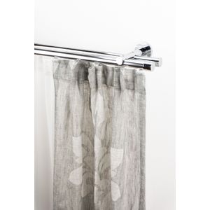 GARESA Gardinenstange »EASY«, 2 läufig-läufig, Wunschmaßlänge, Vorhanggarnitur-Innenlauf, verlängerbar, Wandmontage, Kappe, Aluminium