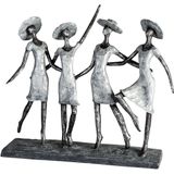 Casablanca by Gilde Dekofigur »Skulptur 4 Ladys, antik silber«, Dekoobjekt, Höhe 34, antikfinish, mit Spruchanhänger, Wohnzimmer