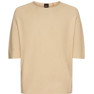 BOSS ORANGE Strickpullover »Flambers Premium Damenmode«, mit BOSS Logo-Charm, 3D Strickoptik