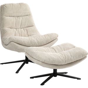 Duo Collection Relaxsessel »Porto«, 360° drehbar, doppelte Polsterung, mit Hocker, bis 115 kg belastbar