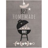 Primaflor-Ideen in Textil Fußmatte »BBQ Grillunterlage HOMEMADE«, rechteckig, 5 mm Höhe, Grillmatte ideal als Bodenschutz, mit Spruch, rutschhemmend, waschbar