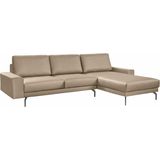Creation BY ROLF BENZ Ecksofa »CR.450, Designecksofa, L-Form«, Armlehne breit und niedrig, Alugussfüße in umbragrau, Breite 274 cm