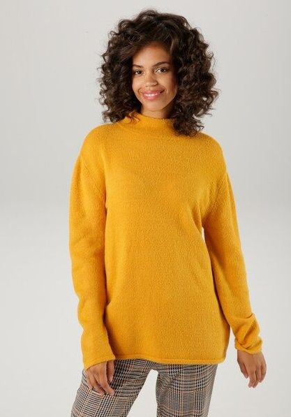 Aniston CASUAL Strickpullover, mit Stehkragen