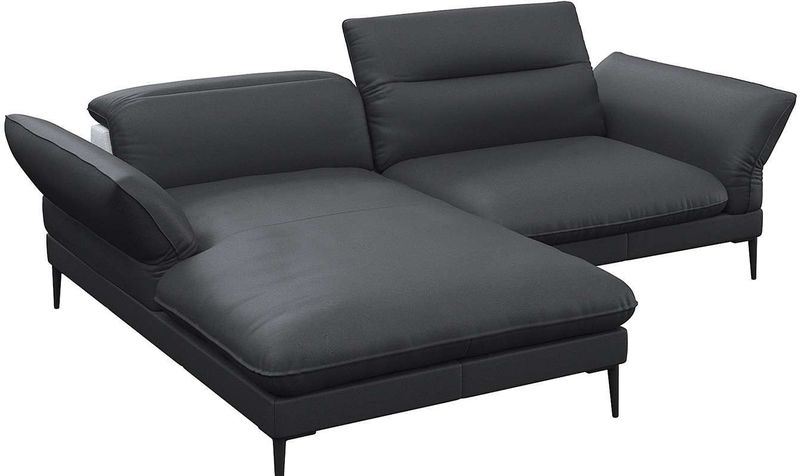 FLEXLUX Ecksofa »Salino, Funktionssofa mit Recamiere, Relaxsofa, Ecksofa«, Sofa mit Arm- und Kopfteil-Verstellungen, Kaltschaum & Stahl-Wellen