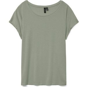 Vero Moda Rundhalsshirt »VMAVA PLAIN SS TOP GAJRS NOOS«